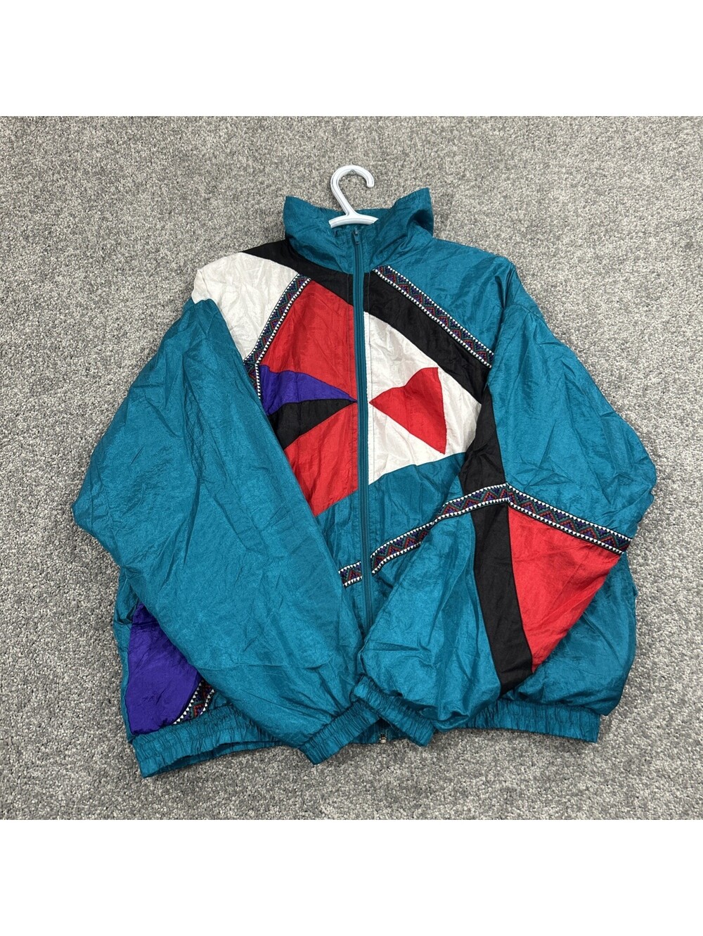 Shiny Vintage Medium Women’s Sunterra Windbreaker Lined Retro Design